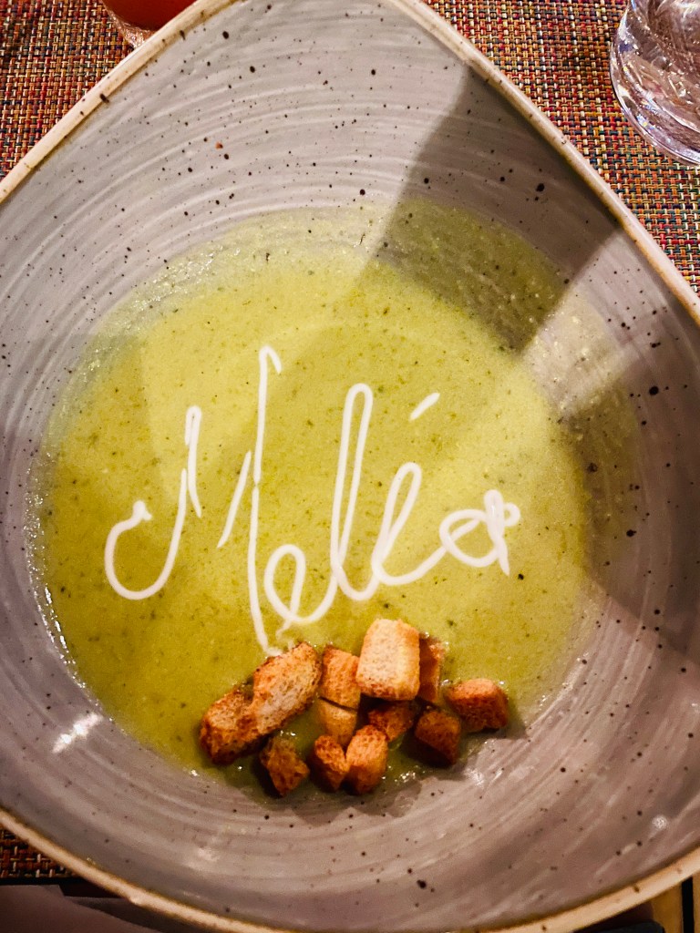 The poblano cream soup-yum!